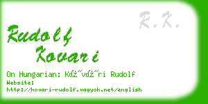 rudolf kovari business card